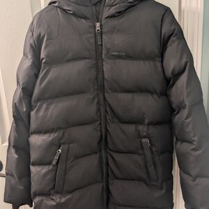 Lands' End Kids Charcoal Puffer Coat
